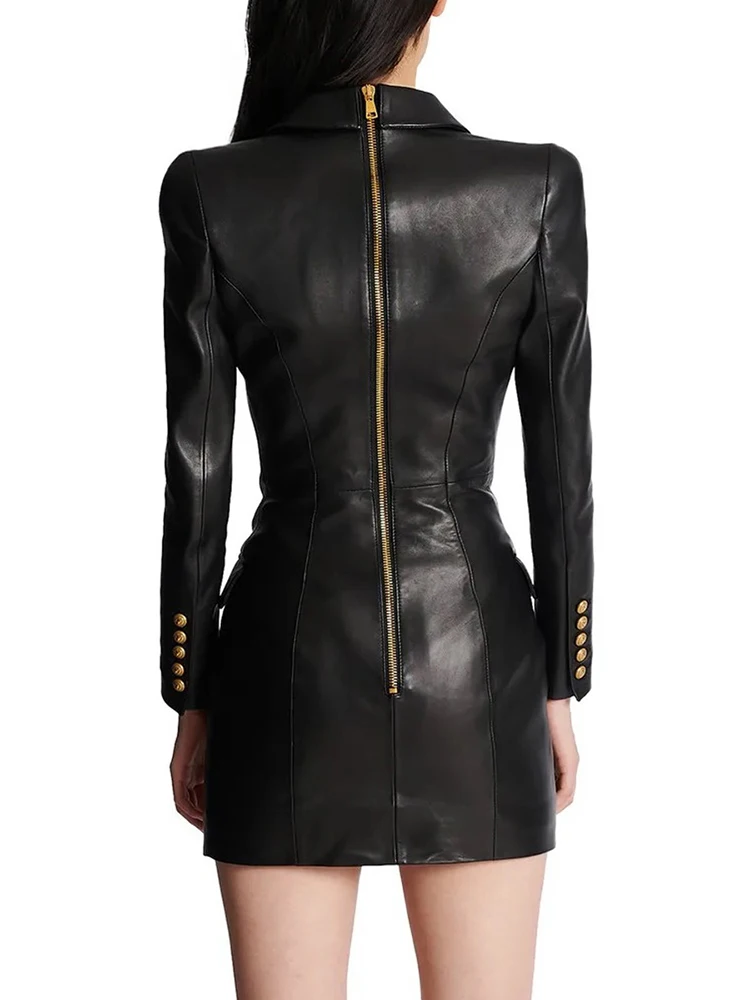 Leren blazer jurk shop