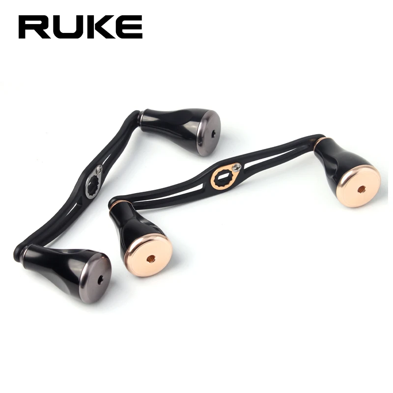 Ruke New fishing reel handle Alloy Aluminum double rocker Length 130mm 7*4/8*5mm hole suit Dai/Shi/Ab reel handle DIY accessory