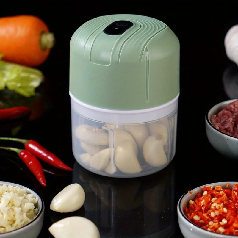 مفرمة ثوم كهربائية قابلة لإعادة الشحن ، آلة خلط من...