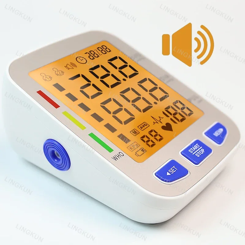 Upper Arm Automatic Blood Pressure Monitor BP Digital Sphygmomanometer Pressure Meter Tonometer for Measuring Arterial blood pressure monitor blood pressure meter