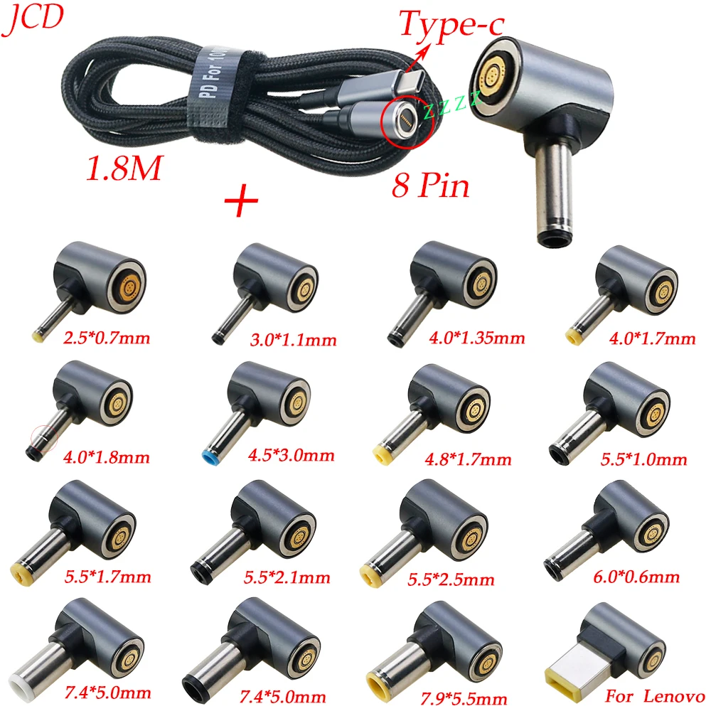 100W PD USB C naar DC Adapter 4.0 x 1.7mm, PD