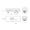 CROSS 1/12 RC T004 Full Trailer Truck KIT 785MM Tractor Car Model 3 Axles Bucket TH10471 2