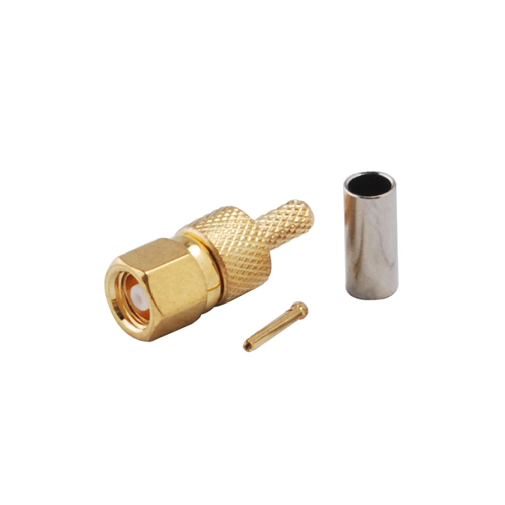 SMC Male Crimp RF Coaxial Connectors for RG174 Cable