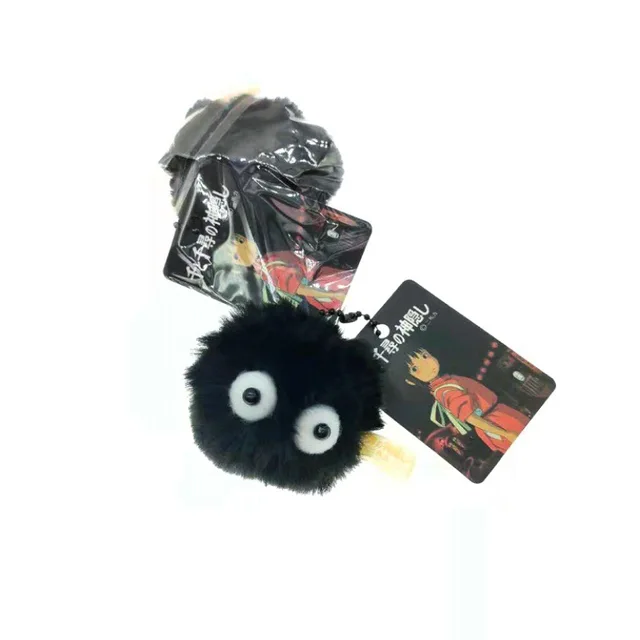 1pc Plush Keychain Spirited Away Hayao Miyazaki My Neighbor Totoro Briquettes Elf Doll School Bag Cute Accessories 5