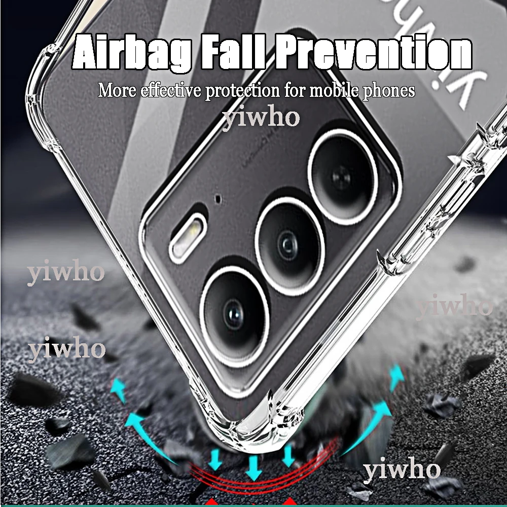 Shockproof Transparent Silicone Phone Case with Soft TPU Bumper