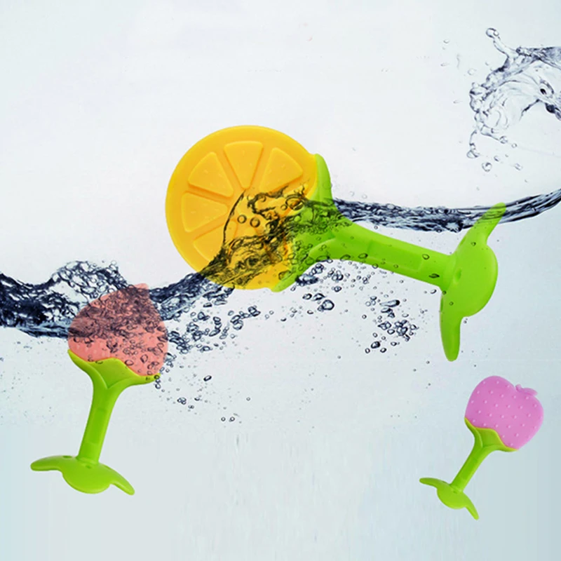 Teething Baby Toy Food Grade Silicone Teether Kids Dental Care Accessories Newborn BPA Free Fruit Sucking Chew Toys For Newborn - 5
