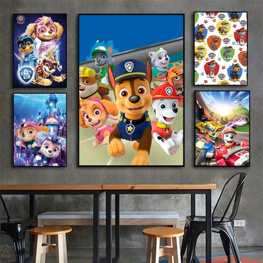 P Paw Patrol Poster HD Posters Home Room Bar Cafe Decor Art Wall Painting Picture