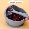 2PC Silicone Sucker Bowl Feeding Tableware for Infant and Young Training Learning To Eat Bowls and Baby Supplementary Food Bowls 4