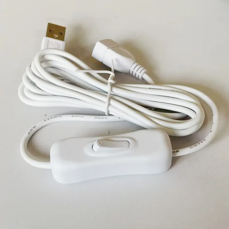 USB Extension Cable with On/Off Switch – 2M Male to Female Extender