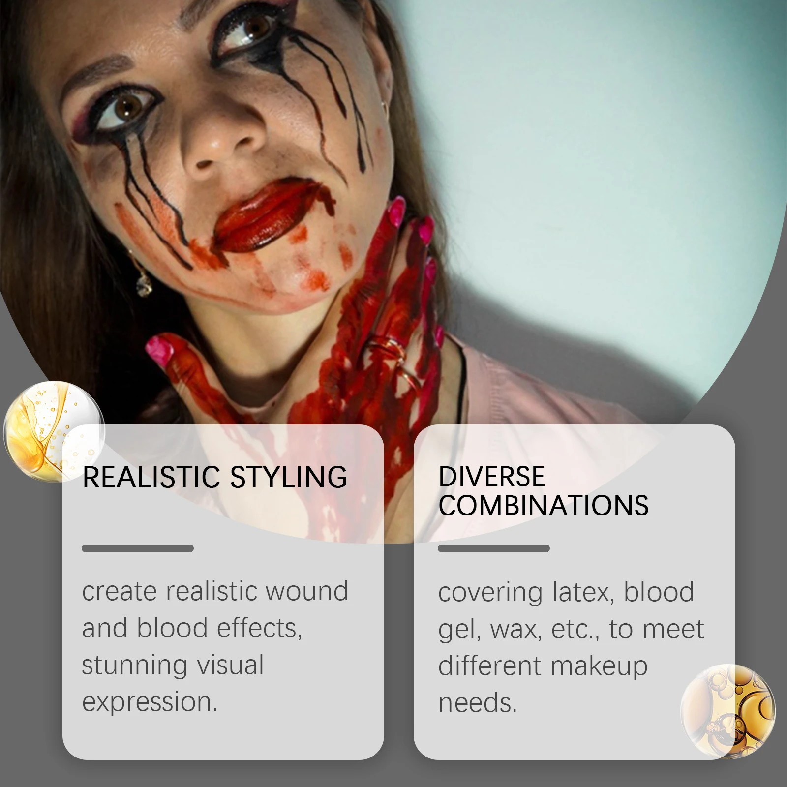 Description Picture 4 of itemRealistic Face Body Paint Oil Stage Special Effects Halloween Wound Scar Wax Tools Washable Special Effects Makeup Kit