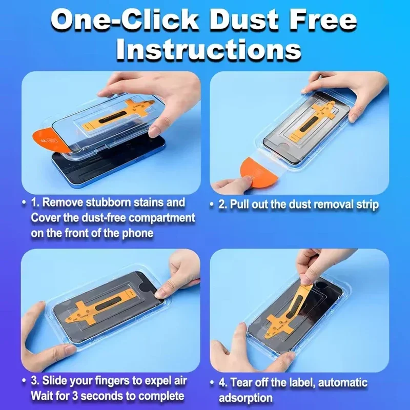 5Pcs Oleophobic Coating Dust Free Easy Installation Screen Protector For iPhone 17 16 15 14 11 12 13 Pro Max XR X XS MAX 8 Plus