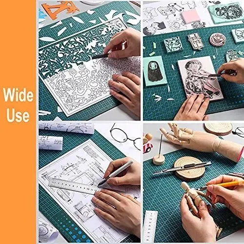 A3 A4 A5 PVC Schneidematte Werkbank-Patchwork-Schneideunterlage Nähunterlage DIY Messer Gravur Leder Schneidebrett Seitenunterlage – Detail 7