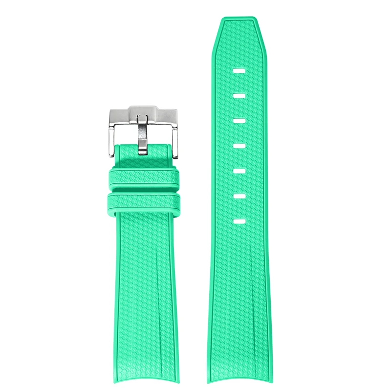 Premium Liquid Silicone Watch Band - Universal 20mm Strap with Curved Interface