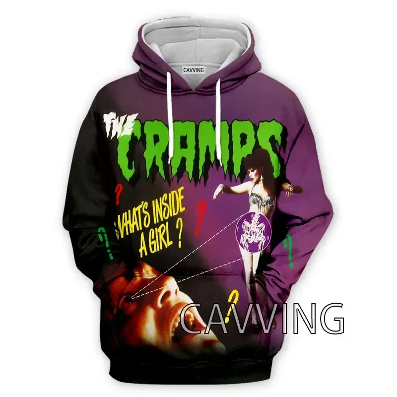 Men The Cramps Rock 3D Printed Hoodies Sweatshirt Hooded Long Sleeve Pullover Tops Streetwear