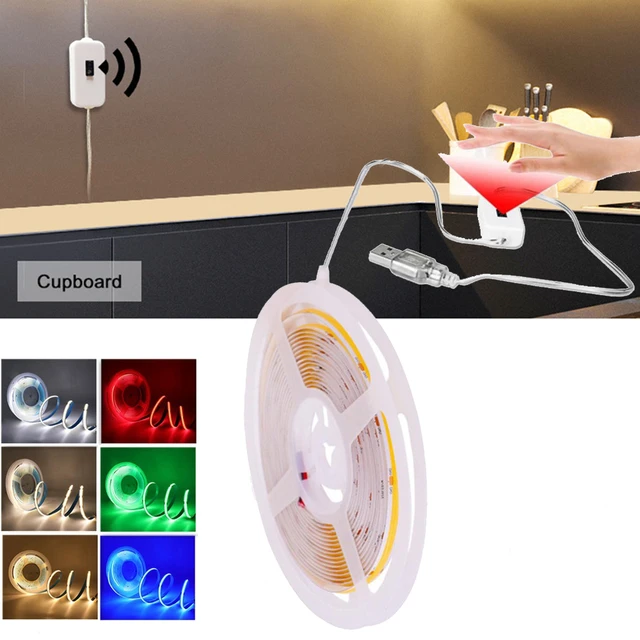 Tira de luces LED USB para iluminación trasera de TV, cinta de luces LED  Flexible de 5V, 2835, 60LED/m, interruptor de apagado/encendido, lámpara de  decoración de habitación de diodo impermeable - AliExpress