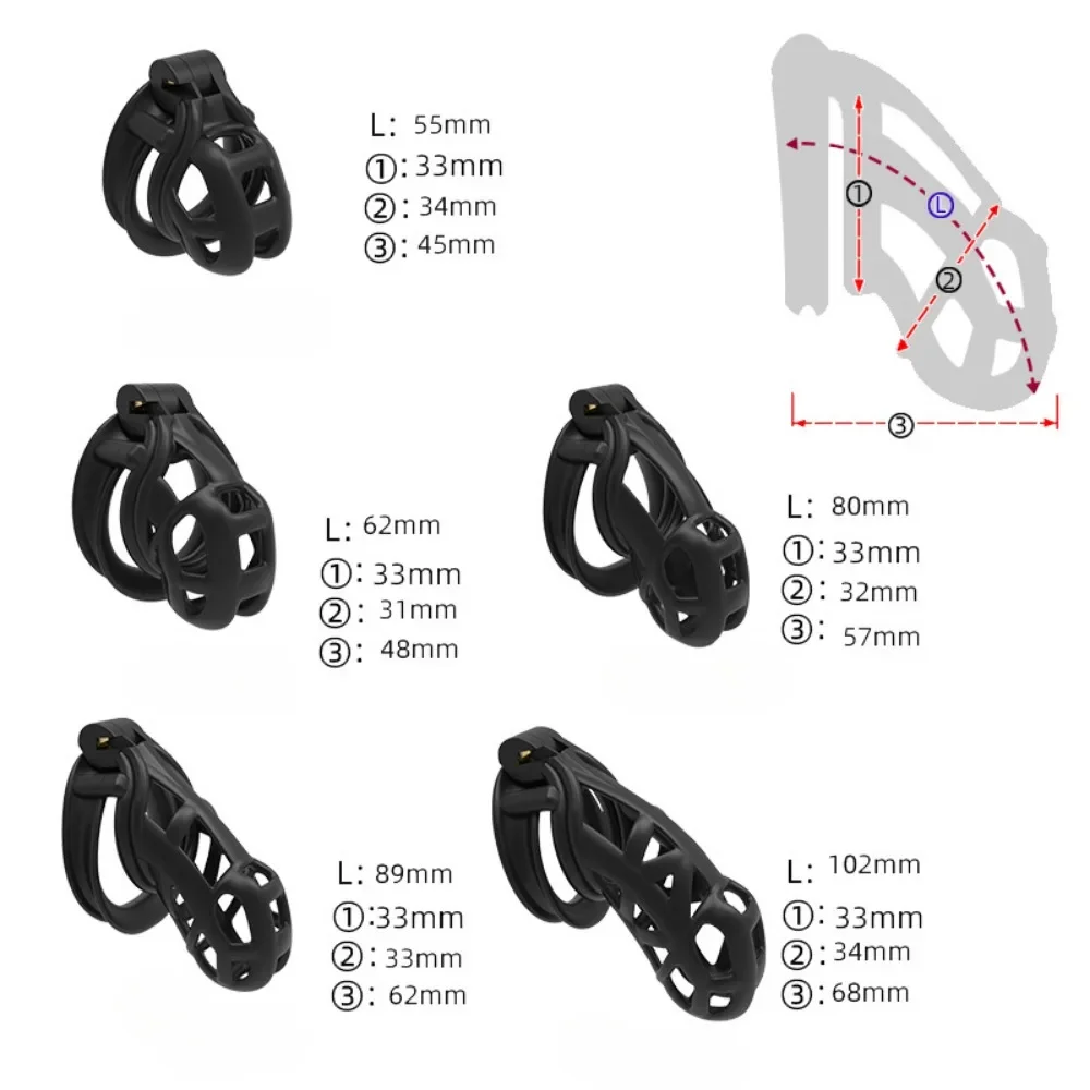 6.0 3D Printing Chastity Cage Curve Rings Fidelity Cage Extreme Micro Cock Hentai Invisible Sex Toy for Male SM Sex Game penis chastity cage chastity lock sex toy chastity cage accessory