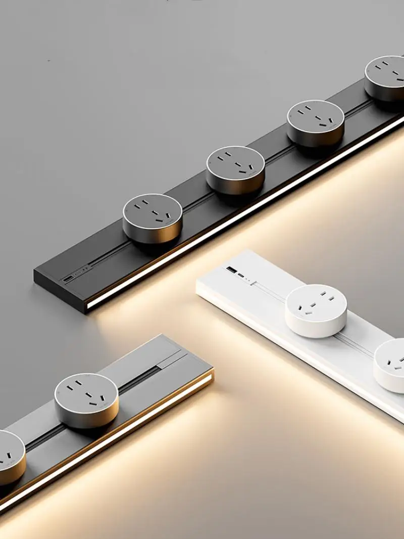 Track Socket Wall Outlet With USB C Induction Light Plug Adapter image 1