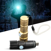 

Mini USB XPE Q5LED Flashlight Torch Outdoor Camping Light Rechargeable Waterproof Zoomable Lamp Bicycle 3 Mode Handy Flash Light