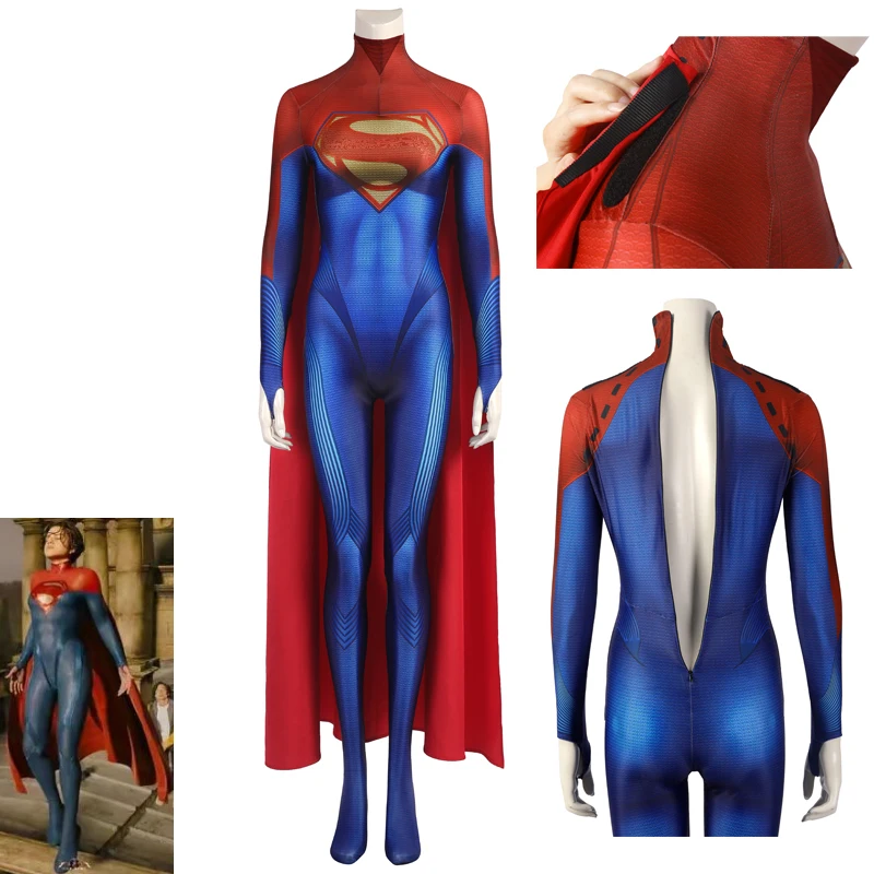 New Movie Super Lady Cosplay Costume Kara Zor El 3D Printed Zentai