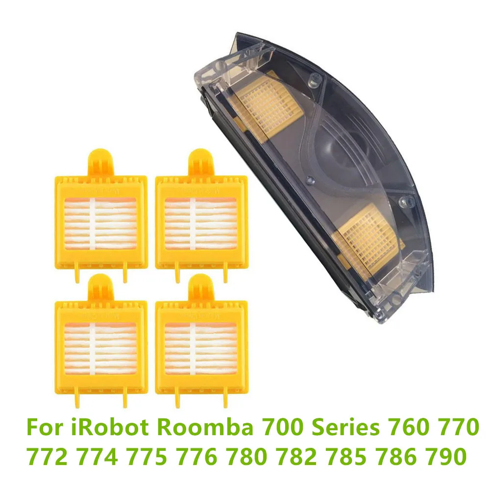 

Dust Bin Box with Hepa Filter For iRobot Roomba 700 Series 760 770 772 774 775 776 780 782 785 786 790 Dust Collecting Box