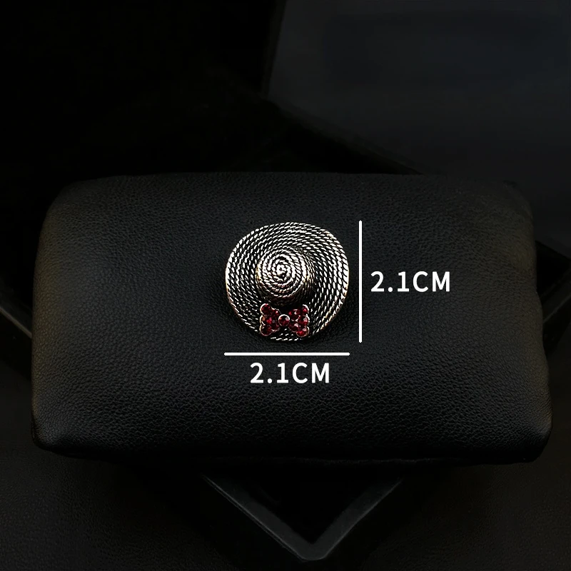 Original Design Mini Hat Small Pin Women's Suit Bag Cardigan Buckle Pin Accessories Fixed Clothes Rhinestone Jewelry Pins Gifts