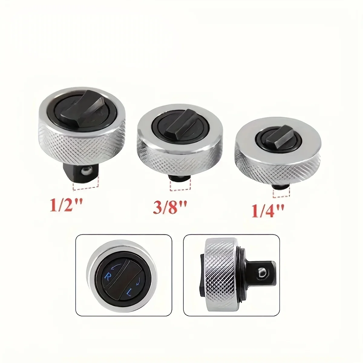 Mini Ratchet Socket Wrench Whole Steel Palm Ratchet Socket Finger Reversible Ratchet Handle 1/4" 3/8"1/2" Drive 5
