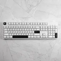 Minimalist White Black Style PBT keycaps For Mechanical keyboard Mx Switch Cherry Profile keycap Japanese keycap Custom GK61 - Image 2