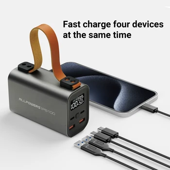 ALLPOWERS Power Bank 24000mAh with PD 100W  Fast Charging Powerbank Portable Battery Charger For Laptop Iphone Xiaomi Camping 4