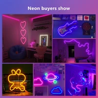 Lumières LED néon flexibles de 5M/10M, contrôle avec application/télécommande, plusieurs Modes, veilleuses rvb extérieures étanches IP65 5