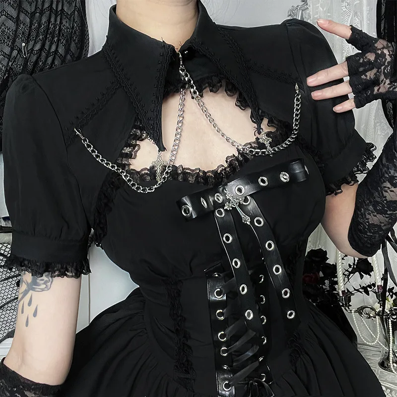 y2k 平成ギャル フェアリーグランジ レース　リボン　パフスリーブ　バタフライ y2k 平成ギャル フェアリーグランジ レース リボン パフスリーブ