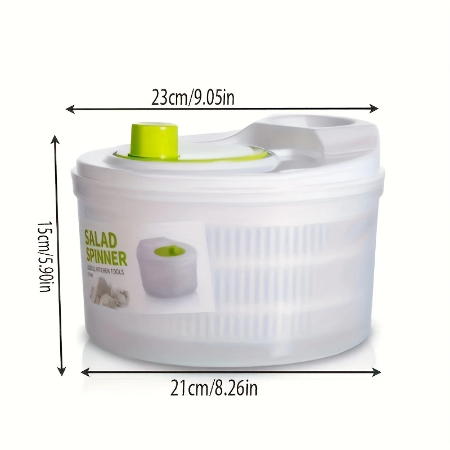 Easy-Spin Salad Spinner-Manual Vegetable Dryer & Cleaner, Perfect For Kitchen Use