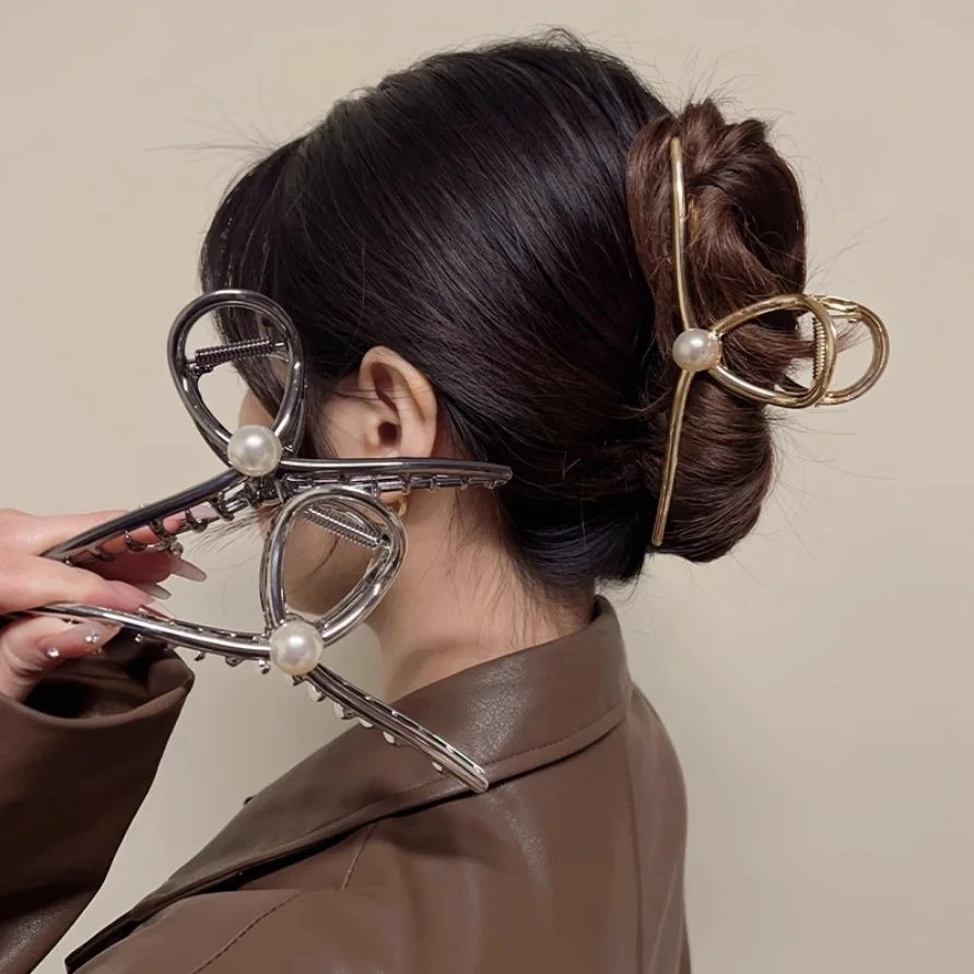 Neue Frauen Elegante Geometrische Haar Krallen Vintage Einfache Haar Clip Greifen Große Metall Haarnadeln Barrettes Mode Haar Zubehör – Detail 9