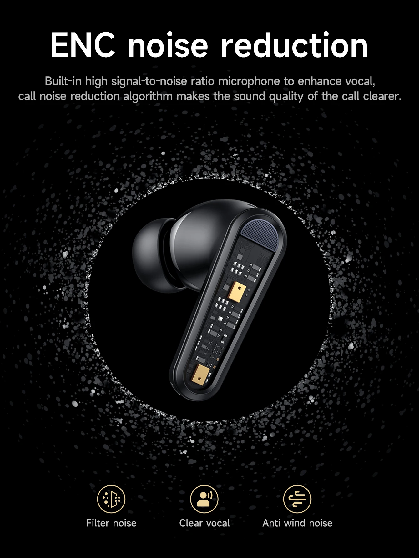 HOCO EQ23 Plus ANC+ENC TWS True Wireless Earphones description image 4