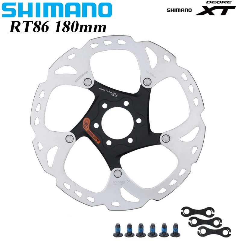 Bike Brake Rotor SHIMANO XT SM-RT86 Brake Disc Rotor Ice Technology Brake Disc 6 Bolt RT86 160mm 180mm 203mm For MTB Bike Accessories Rotor