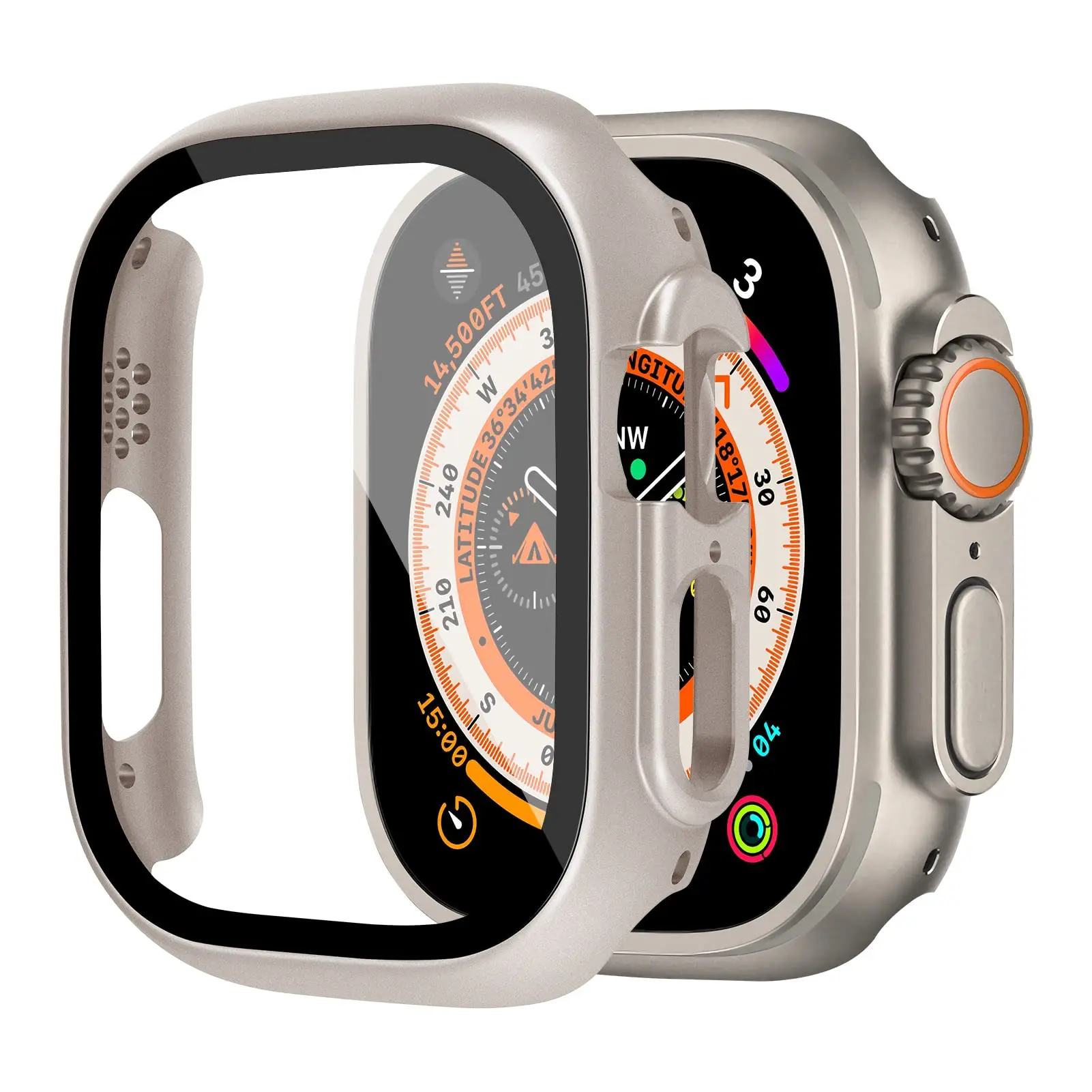 Shockproof Apple Watch Ultra 49mm Screen Protector with Tempered Glass