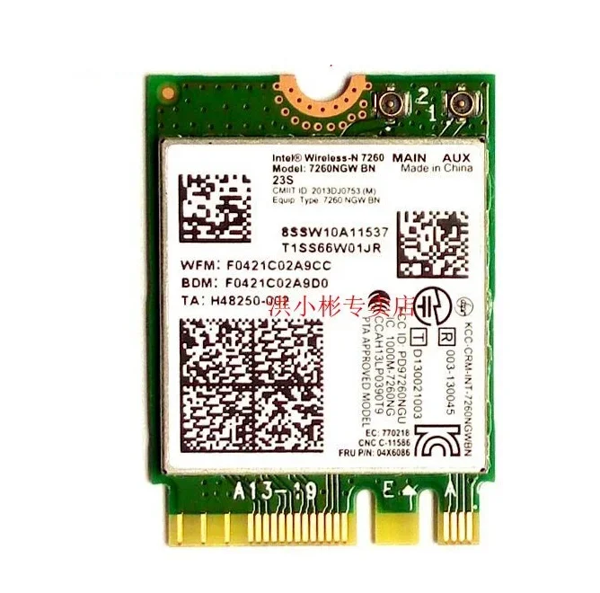

New Wireless Card For Intel Wireless-N 7260 7260NGW BN NGFF wifi For Bluetooth 4.0 for IBM T440 T540 X240 W540 FRU: 04x6086