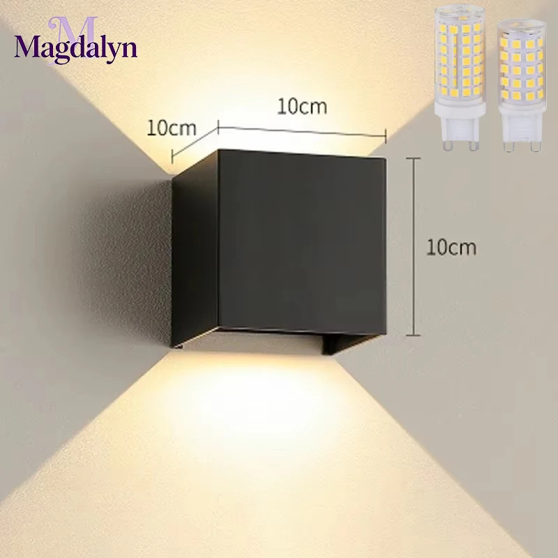 Magdalyn 야외 G9 벽 조명 방수 IP65 LED 알루미늄 조명 현관 정원 ..