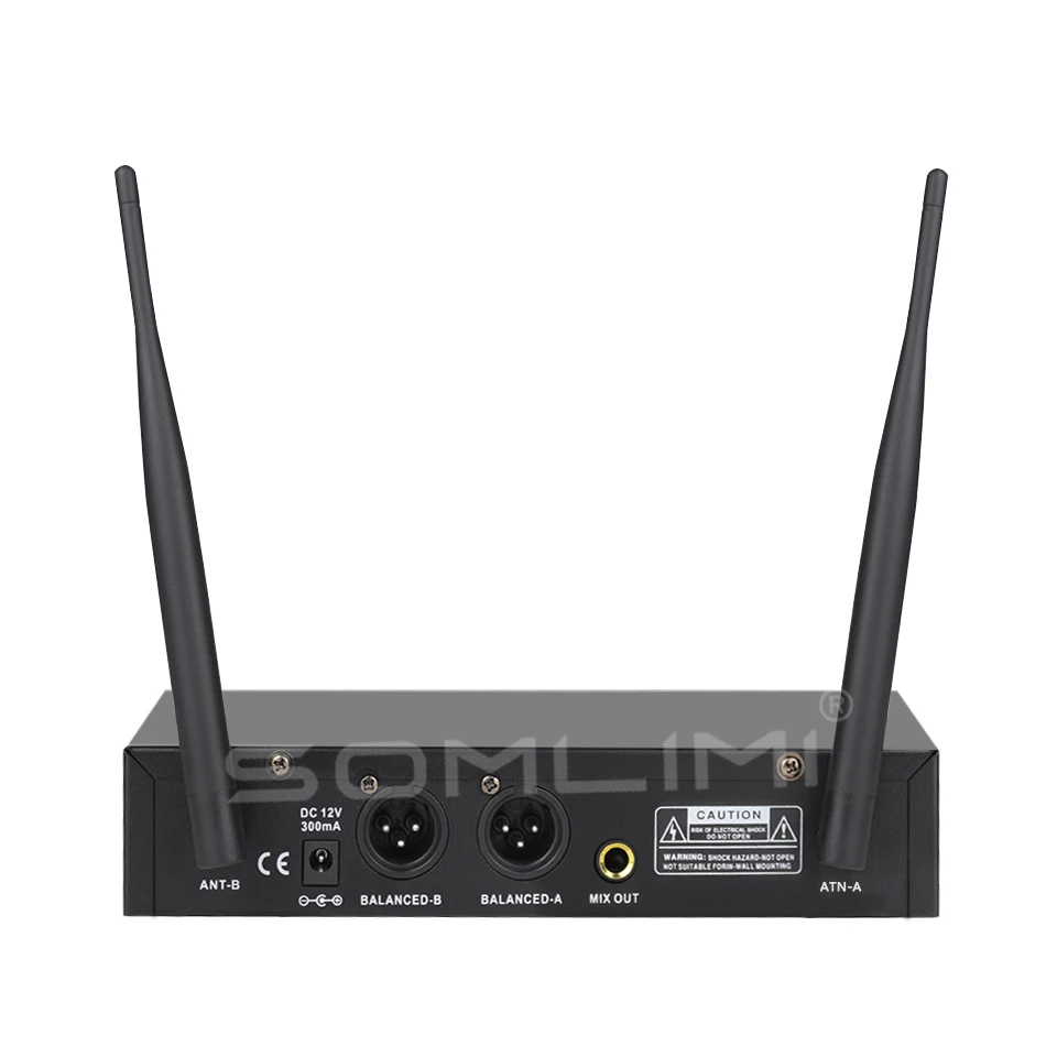 SOMLIMI 500-599MHz UHF SKM9100/SKM9000 Stage Performance Home KTV Professional Dual Wireless Microphone Dynamic Material Metal