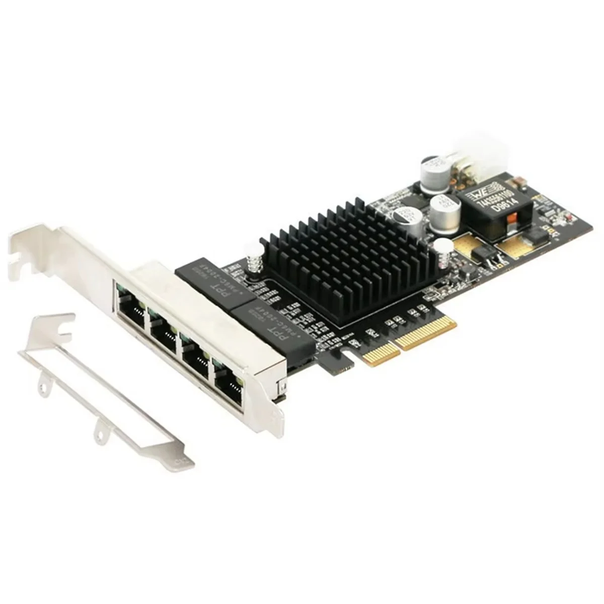 SWXF 4 포트 PCIE POE 네트워크 카드 10/100/1000M 기가비트 산업용 이더넷 변환기 PCI-E 1x 어댑터 Intel350 칩