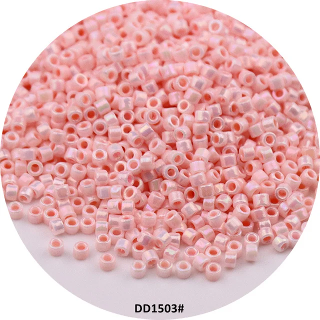 Glass Beads 1000pcs 11/0 DB 1.3x1.6mm AB Cream Macaron Color Uniform for DIY Jewelry Making
