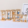 1-30 Minutes Newest Wooden Fluorescence Hourglass Desktop Decoration Sand Clock Creative Timer Sandglass Office Accessories Gift 2