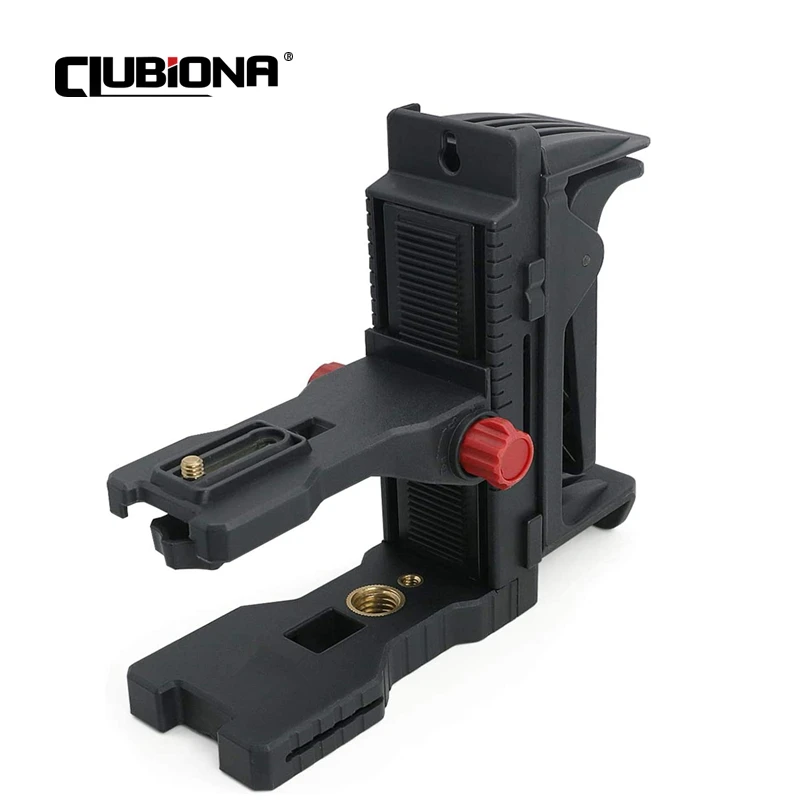 CLUBIONA Adjustable Magnetic Bracket Holder With Clip Wall Mounted Laser Level Hanger Horizontal Instrument 1/4 or 5/8 Laser