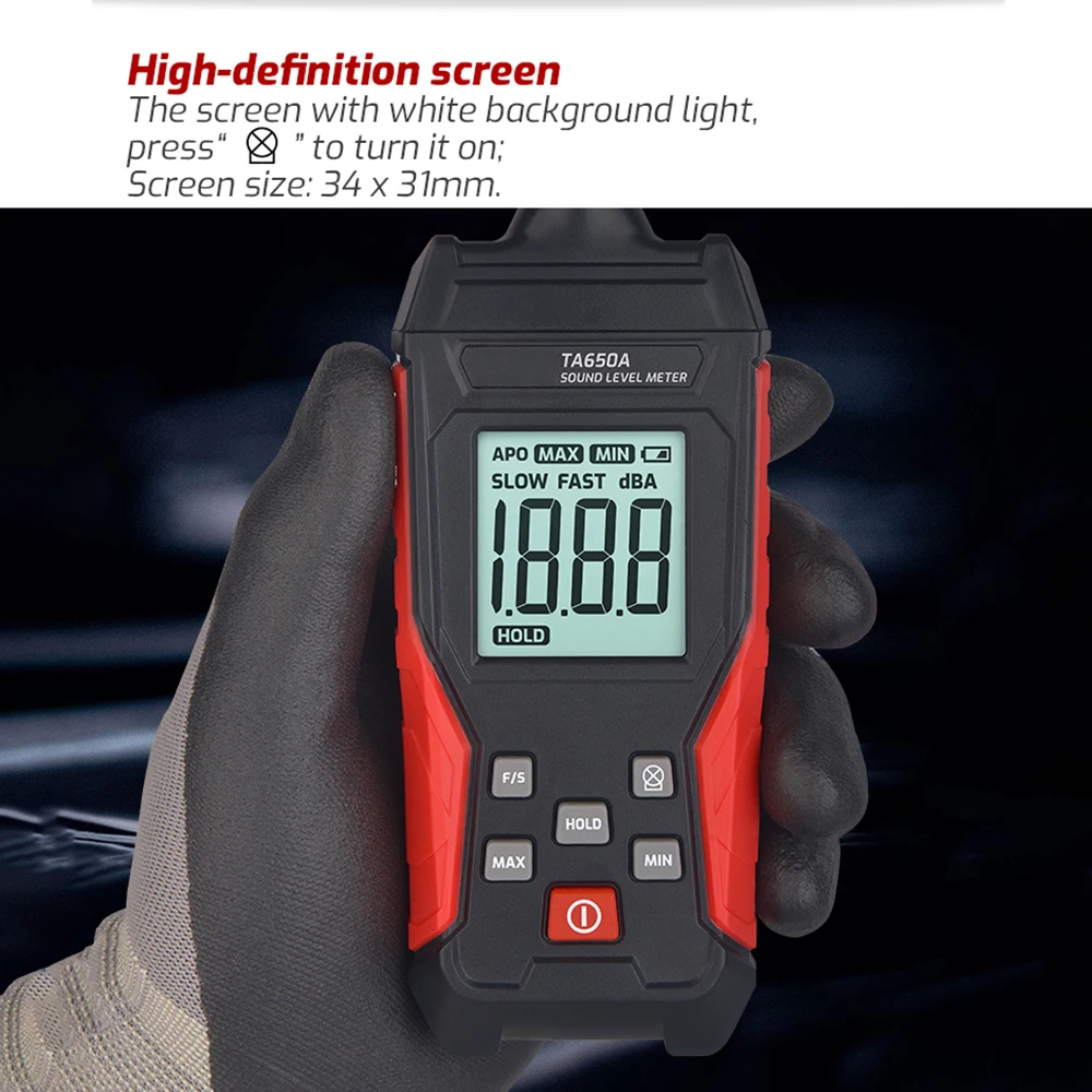 TA650A  Digital Sound Level Noise Meter Measurement 30-130dB dB Decibel Detector Audio Tester Metro Diagnostic-Tool Smart Sensor 4