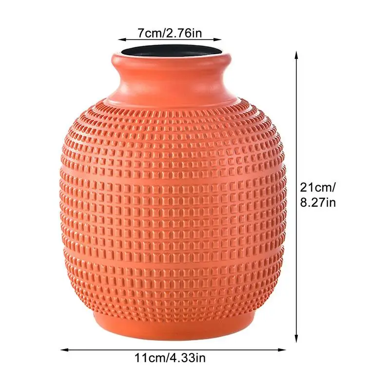 Imitation Ceramic Vase Modern Centerpiece Floral Vase Unbreakable Flower Vase For Home Decor Living Room Centerpieces And