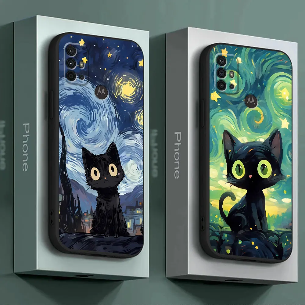 Starry Sky Cat TPU Soft Cover Case