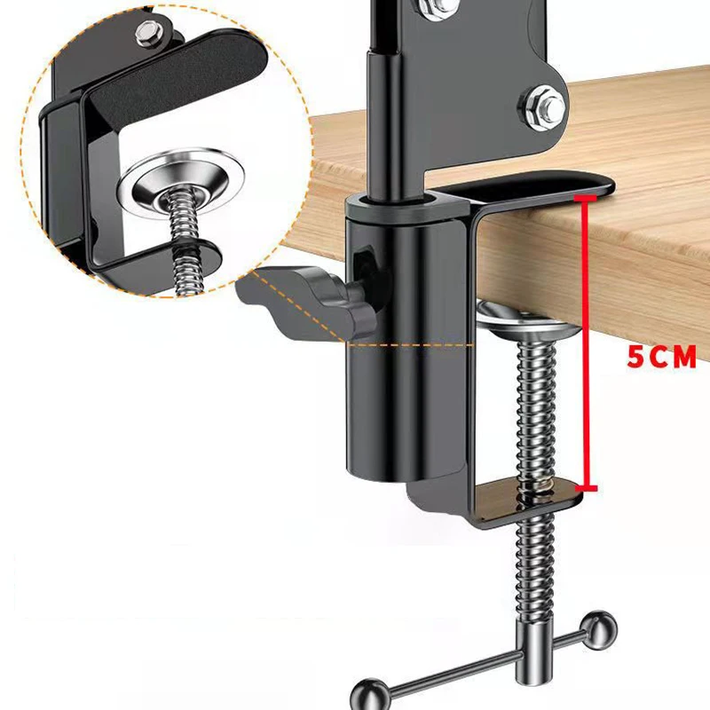Tripé com Luz do Anel Telefone Celular Mesa de Filmagem de Vídeo Desktop Tripa Horizontal do Smartphone para Filmagem de Cozinheiro - Image 3