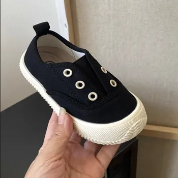 Toddler Girl Sneakers Boy Shoes Kids Canvas Shoes Casual Lace Up Classic Flats Children Shoes Student Shoes Size 23-30