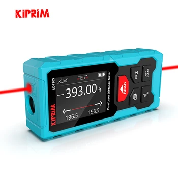 Kiprim Dual Laser Distance Meter Rechargeable Bilateral Laser Rangefinder 120m Digital Tape Measure Angle Measurment Tool 1