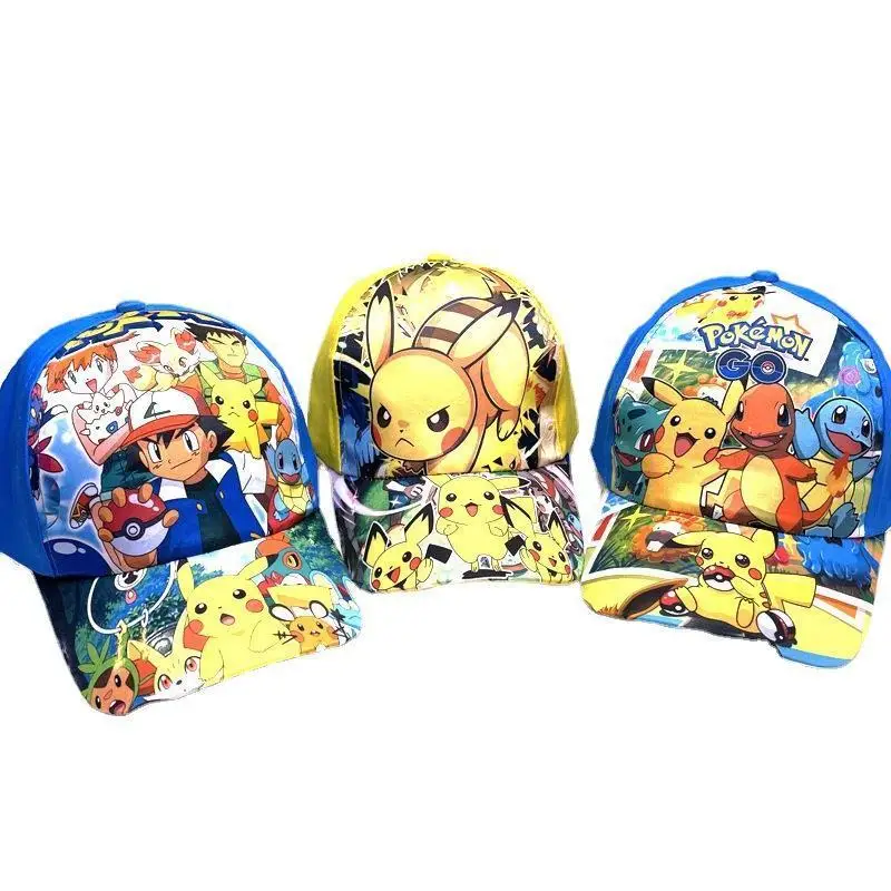 

Детская спортивная бейсбольная кепка Pokemon Pikachu из серии аниме, милая и удобная солнцезащитная Кепка для мальчиков