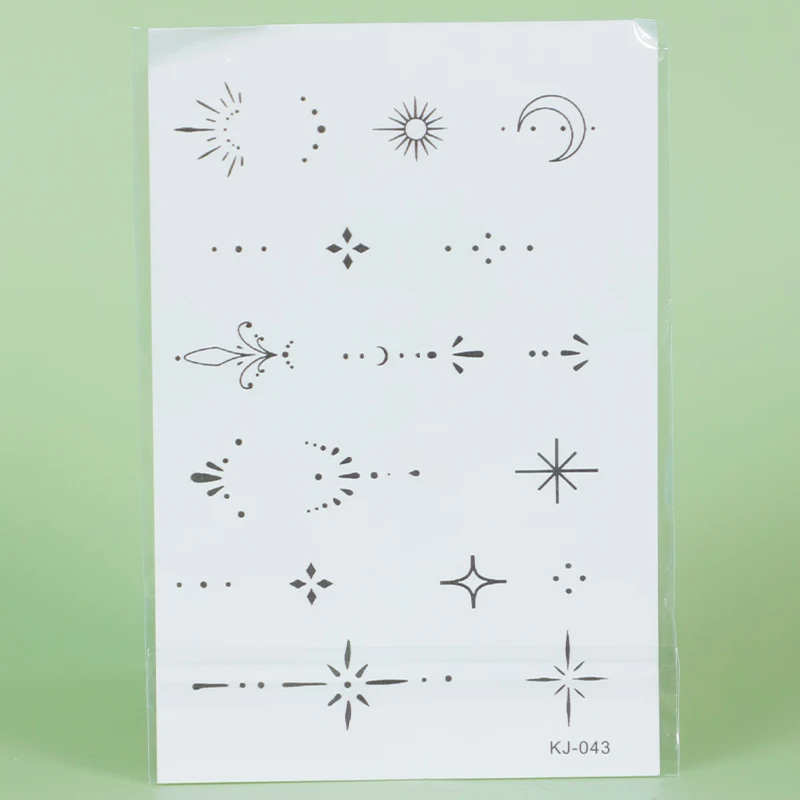 Tattoo sticker 1pc geometric symbol waterproof temporary long-lasting for one to two weeks for arm leg